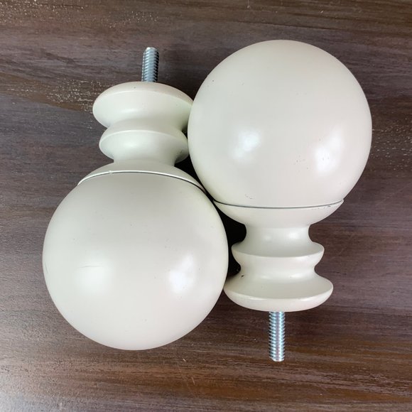 Cambria Accents Cambria Paragon Curtain Rod Finials New White